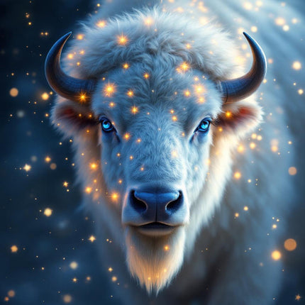 Animal Totem Bison Blanc