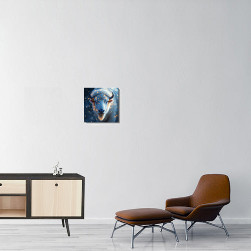 Animal Totem Bison Blanc - 40x40