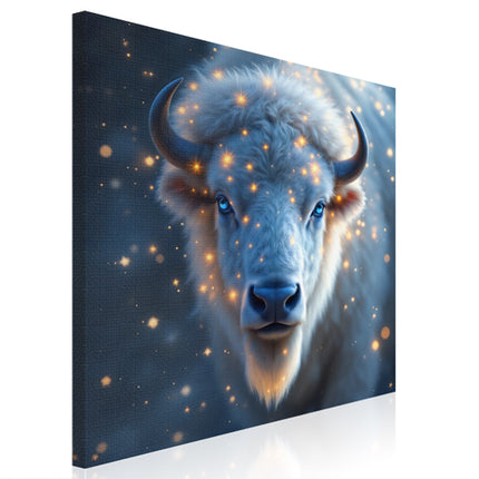 Animal Totem Bison Blanc Détail