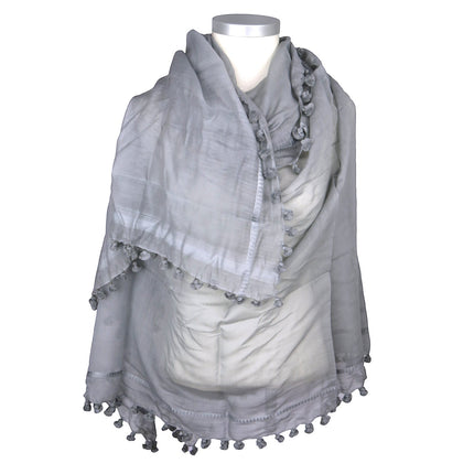 Écharpe Pompon Classique Gris - Citrus