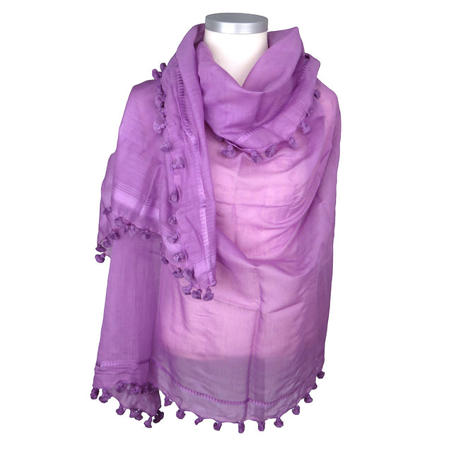 Écharpe Pompon Classique Violet - Citrus