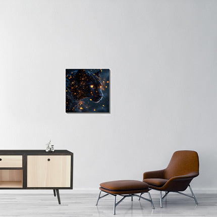 Animal Totem Guépard Noir 60x60