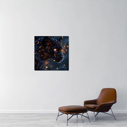 Animal Totem Guépard Noir 80x80