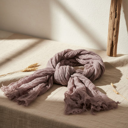 Étole en cachemire 100% rose de Caleido, 280x110cm, texture douce et légère, idéale pour toutes saisons.
