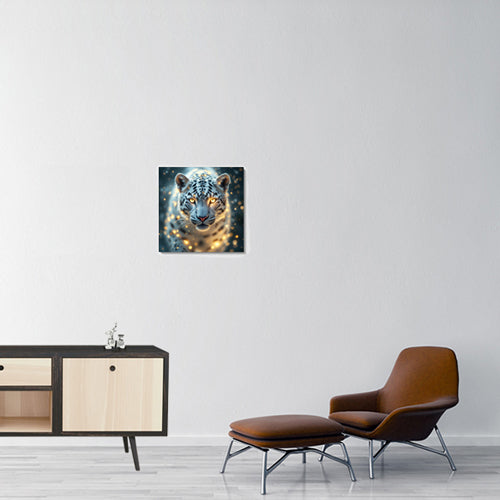 Animal Totem Léopard Blanc 50x50