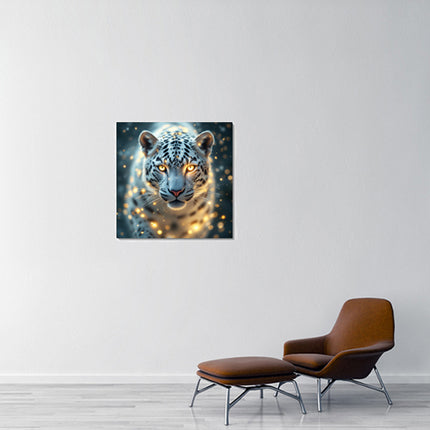 Animal Totem Léopard Blanc 80x80