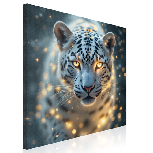 Animal Totem Léopard Blanc Détail