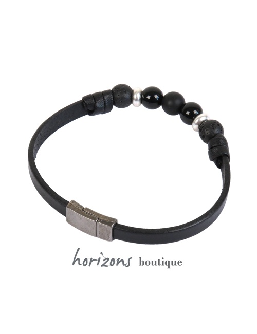 Bracelet TRÉCHIC Single Black back - Magnum Cuir